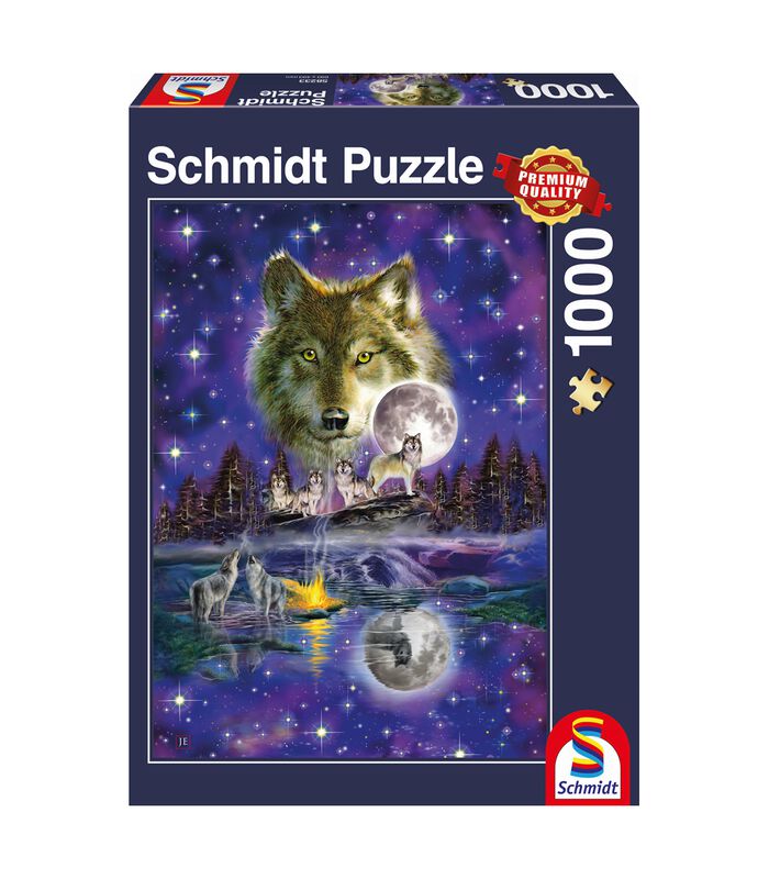 Puzzle de  Loup au clair de lune - 1000 pièces - 12+. image number 1