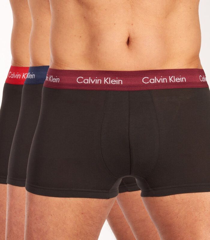 Short 3 pack cotton stretch low rise trunk image number 1