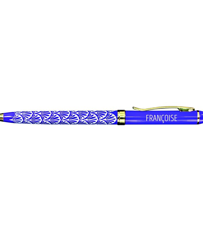 Fijne pen in gelakt metaal violet - Françoise image number 0