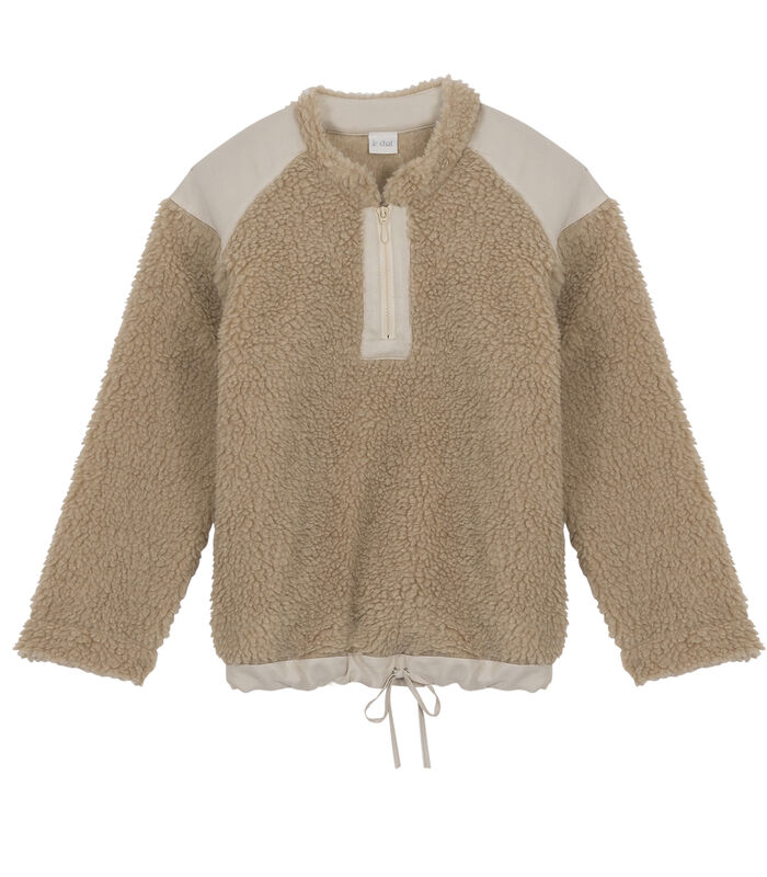 ANGORA 630 beige fleecesweater image number 4