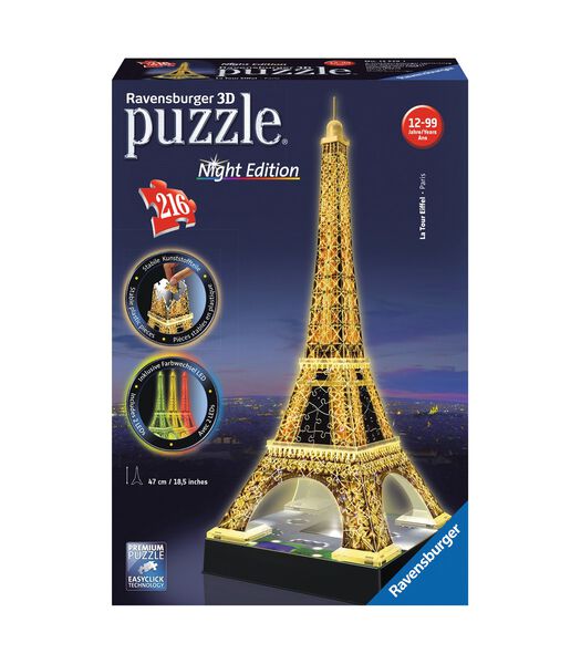 3D Puzzel Eiffeltoren Nacht-Editie - 216 Stuks