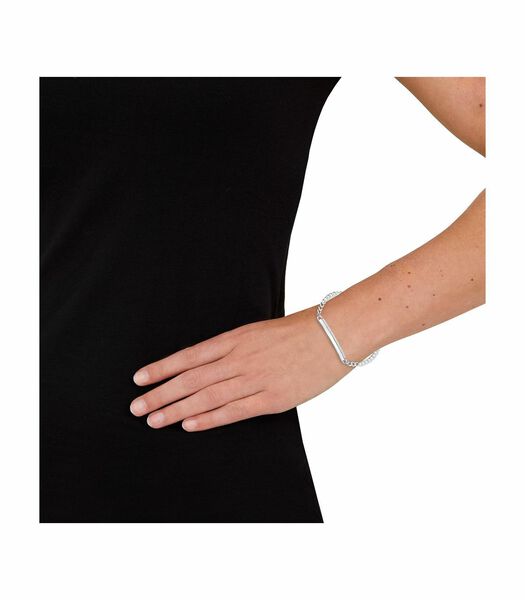 ID armband voor dames, 925 Sterling zilver, zirkonia synth.