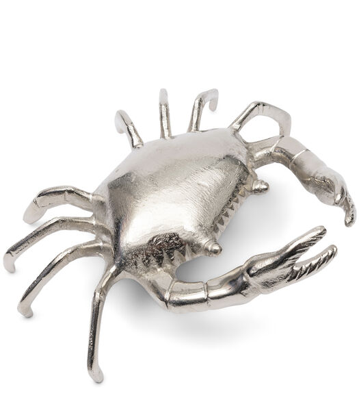 Ocean Crab beeldje Zilver - Krab staand (LxBxH) 29.5x26x8.5 cm