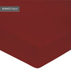 Drap Housse rouge - Satin 100% coton bonnet 30cm image number 0