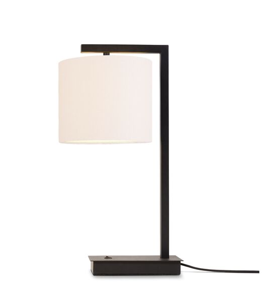 Lampe de Table Boston - Noir/Blanc - 18x18x44cm