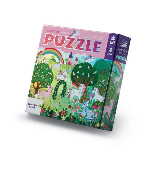 60 pcs Foil Puzzle/Sparkling Unicorn