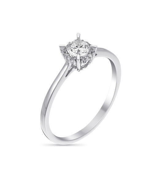 Ring 'Amoureuse' witgoud en diamanten
