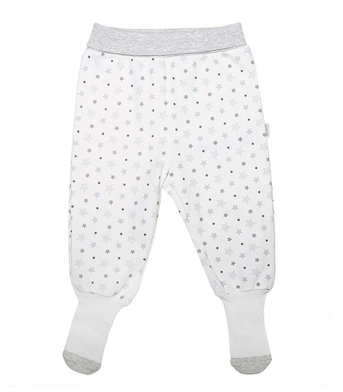 Pantalon à pieds bébé mixte en coton bio image number 0