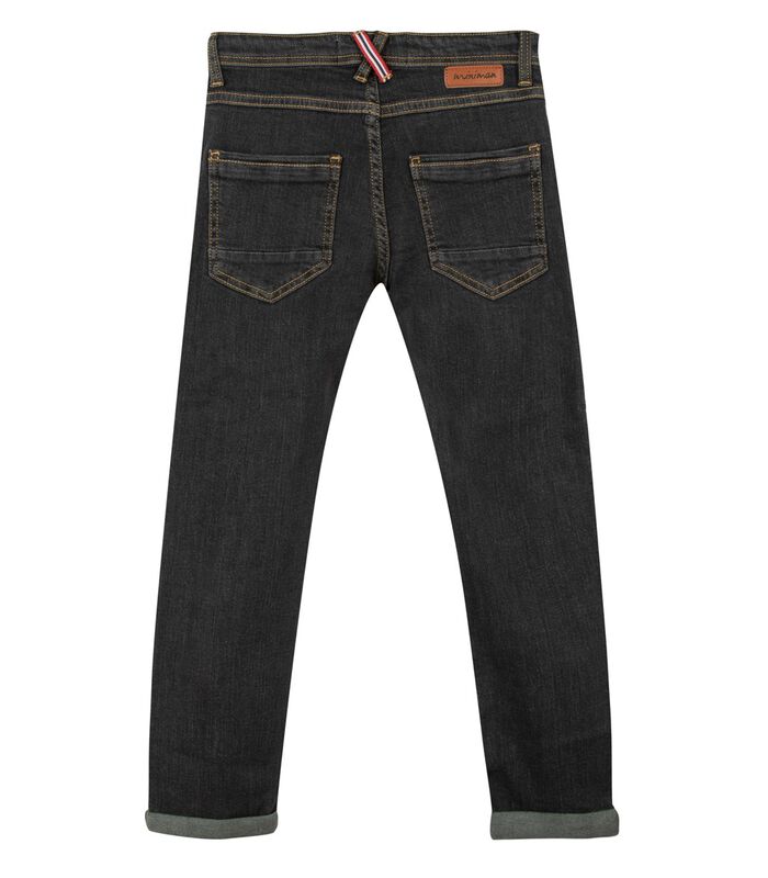 Slanke jeans met gestreepte band image number 1