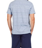 Pyjama short t-shirt Light Stripes bleu image number 1