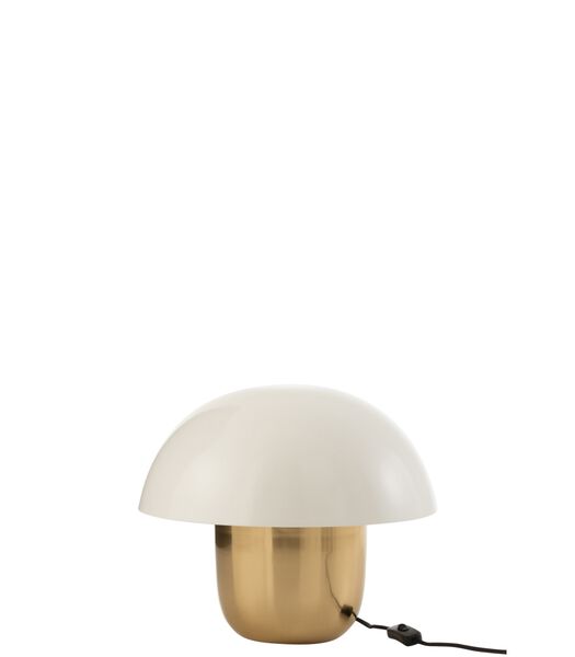 Toadstool - Lampe à poser - forme champignon - petite - blanc - or - fer - 1 point lumineux