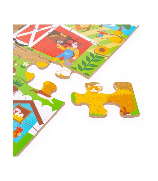 Bigjigs Puzzle au sol de la ferme (48 pièces)
