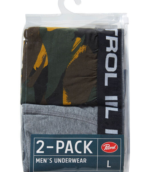 2-pack Boxershorts Petrol Logo Camouflage