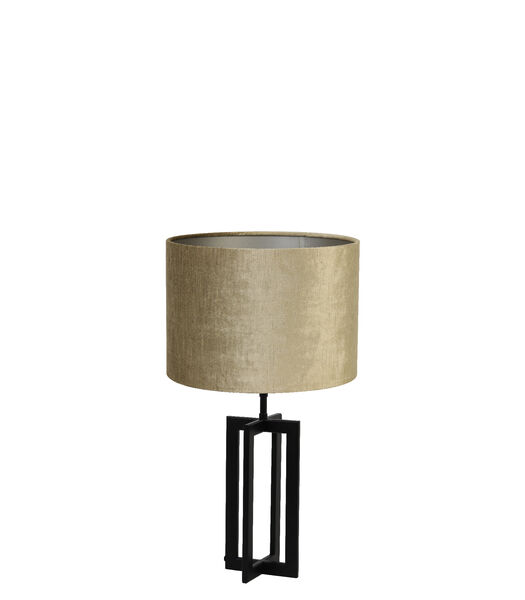 Tafellamp Mace/Gemstone - Zwart/Brons - Ø30x56cm
