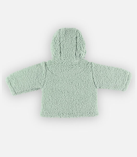 Sherpa jasje met kap, groen