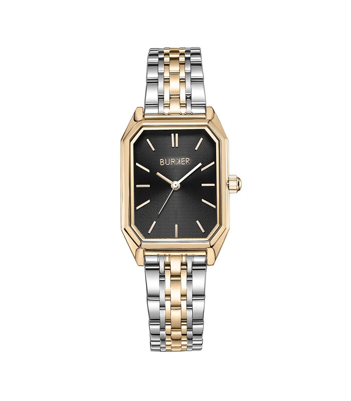 Isabell Dames Horloge - Zwart Goud Zilver - 28mm image number 0