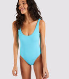 Turquoise bikini met kreukeffect Belmar Scrunchy image number 0