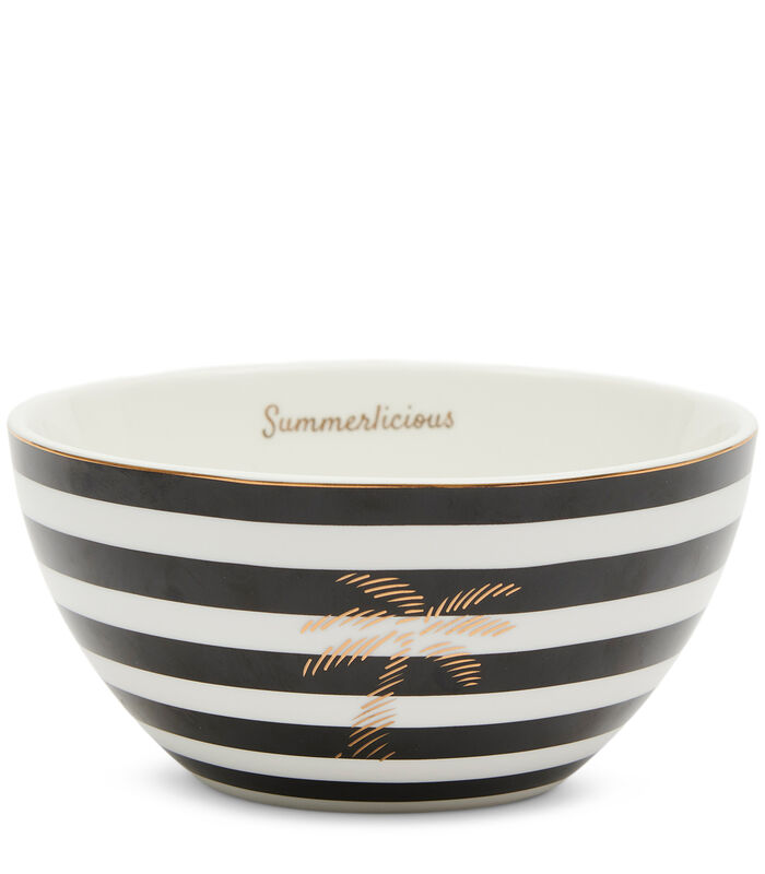 Kom 15 cm - Summerlicious Bowl - Zwart Wit - 1 stuks image number 0