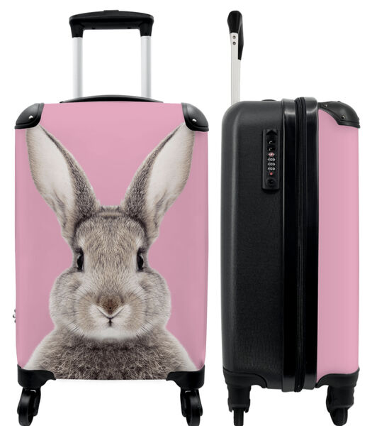 Ruimbagage koffer met 4 wielen en TSA slot (Konijn - Roze - Meisjes)