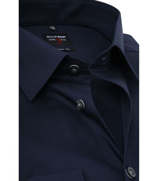 OLYMP Chemise Level Five Manches Extra Longues Coupe Slim Bleu M