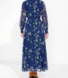 Lange vloeiende jurk bedrukte sluier MALADA image number 2