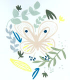 T-shirt met vlinderprint en korte mouwen, ecru image number 4
