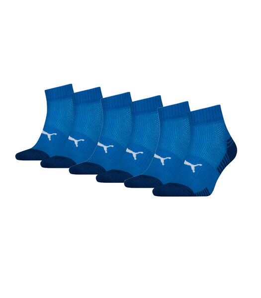 Chaussettes basses de sport matelassées (lot de 6 paires) Bleu