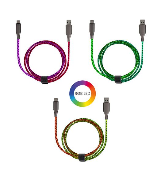Câble lumineux USB Type C fast charge