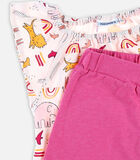 Jersey 2-delige pyjama met prints, fuchsia image number 4