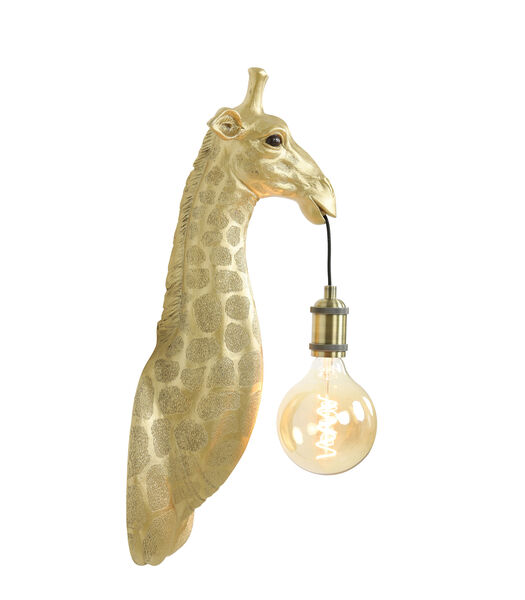 Wandlamp Giraffe - Goud - 20,5x19x61cm