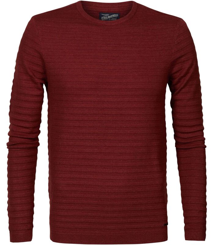 Petrol Trui Knitted Rib Bordeaux image number 0