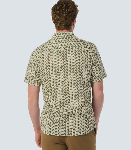 Kortemouwen overhemd met grafisch patroon voor zomerse looks Male