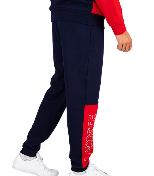 Pantalon de jogging en molleton de coton mélangé color-block