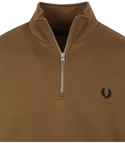 Fred Perry Pull Demi-Zip Marron