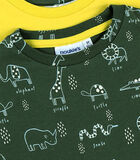Set de 2 t-shirts en jersey BIO, jaune/ forêt image number 3