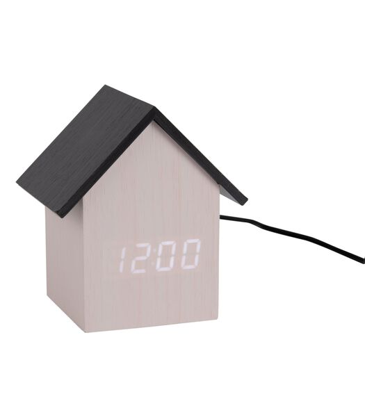 Wekker House LED - Wit - 7.3x9.7x10.8cm