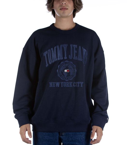 Tommy Hilfiger Reverse Slub Blauw Sweatshirt