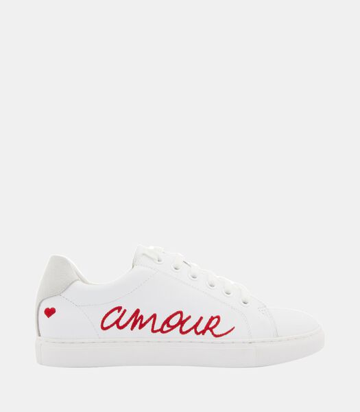 Sneakers Simone Amour Wit/Rood Leer