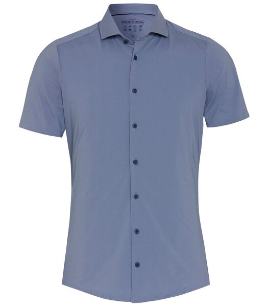 Pure Chemise Manches Courtes The Functional Bleu Rayures