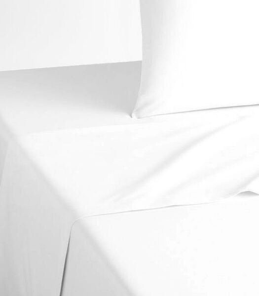 Set drap de lit blanc flanelle