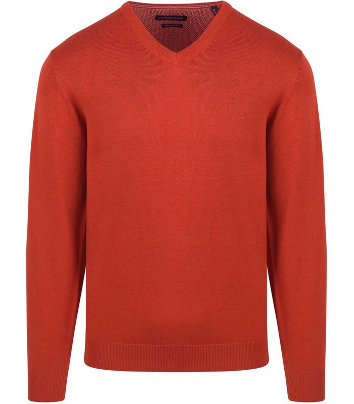 Pullover V-Hals Oranje image number 0