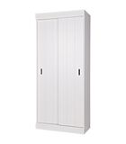 Amoire Avec Etageres  - Pin/MDF - Blanc - 195x85x44  - Row image number 1