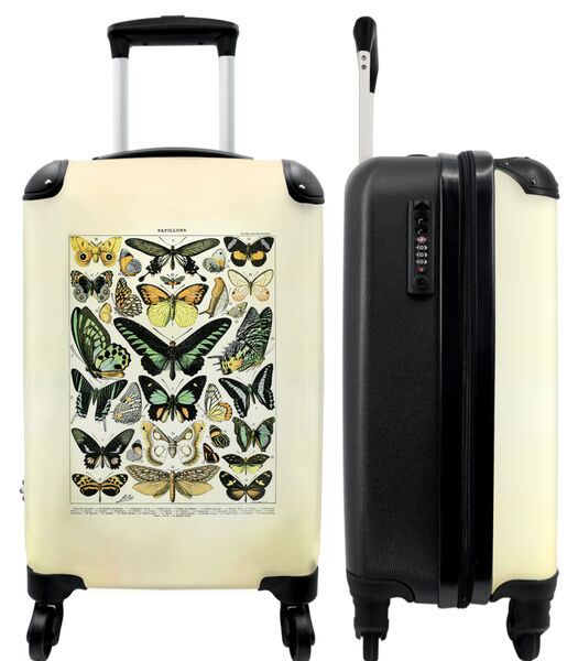 Ruimbagage koffer met 4 wielen en TSA slot (Dieren - Vlinders - Natuur - Kleuren)