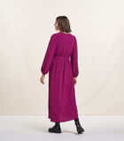Robe longue faux portefeuille violette manches longues image number 2
