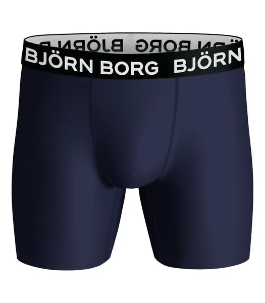 Björn Borg Performance Boxershorts 3-Pack Blauw Zwart