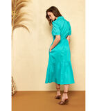 Elegante jurk in prachtig turquoise image number 1