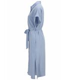 Robe chemise rayée manches mi-longues femme Aomori image number 2
