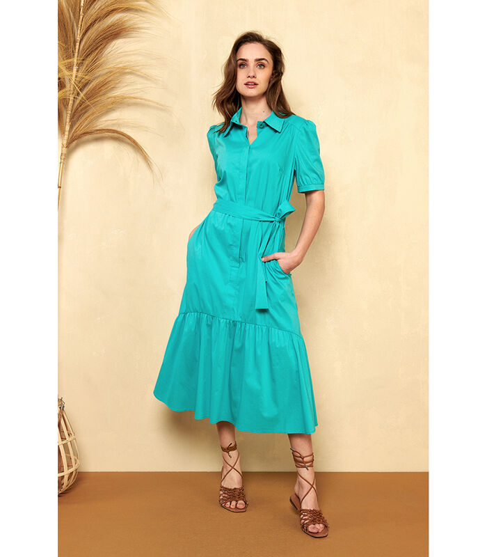 Elegante jurk in prachtig turquoise image number 0