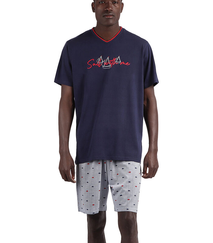 Pyjama loungewear korte broek t-shirt Sailing image number 0
