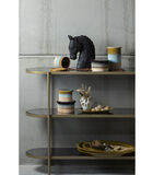 Table d'Appoint - Métal/Verre - Antique Brass - 90x120x38 - Smokey Une image number 2